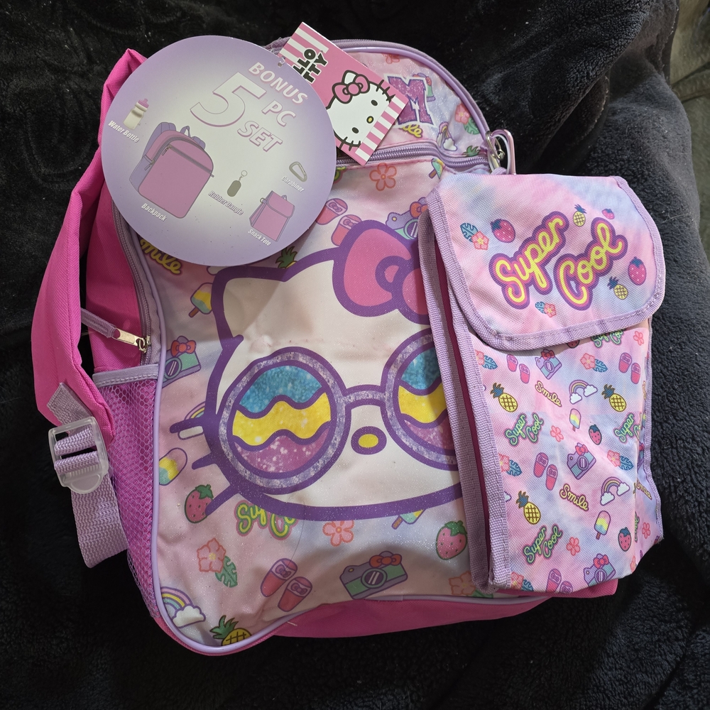 Hello Kitty Pink Backpack Set